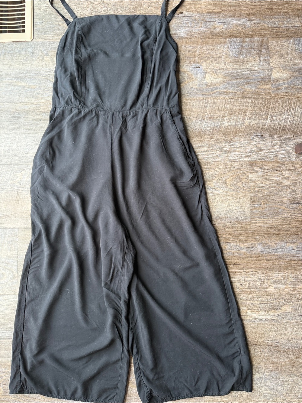 Old Navy Black Wide-Leg Spaghetti Strap Jumpsuit Romper